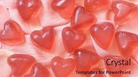 Presentation with rose petal corner frame - Cool new presentation theme with sense taste - rubber soft hearts on rose's backdrop and a coral colored foreground