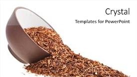  Presentation with tea leaves - Colorful slide deck enhanced with taste buds - ceramic dish with healthy herbal backdrop and a white colored foreground