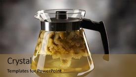  Presentation with chrysanthemum - Presentation design consisting of taste buds - close up of chrysanthemum tea background and a  colored foreground