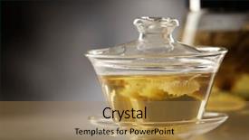  Presentation with taste - Amazing slide deck having taste buds - close up of chrysanthemum tea backdrop and a  colored foreground