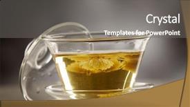  Presentation with taste - PPT theme consisting of taste buds - close up of chrysanthemum tea background and a  colored foreground