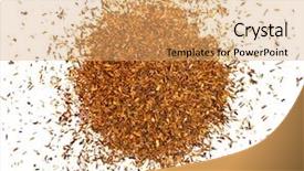  Presentation with herbal pill - Theme enhanced with taste buds - pile herbal tea rooibos leaves background and a  colored foreground