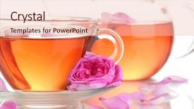  Presentation with maple tea - Colorful slides enhanced with taste buds - rose tea close up backdrop and a lemonade colored foreground
