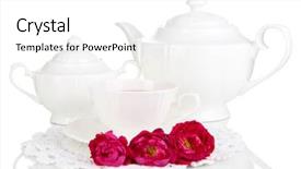  Presentation with white rose - Slides with taste buds - rose tea isolated on white background and a  colored foreground