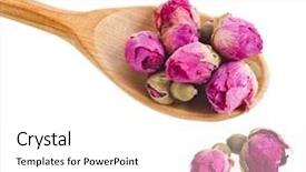  Presentation with rose wood - Presentation theme with taste buds - tea rose flowers and wooden background and a  colored foreground