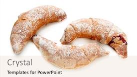  Presentation with taste - PPT layouts featuring taste-croissants-isolated-on-white background and a lemonade colored foreground