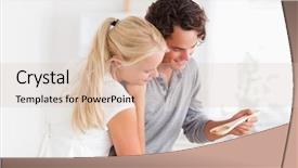  Presentation with boiler - Amazing PPT theme having taste food - couple tasting a meal backdrop and a lemonade colored foreground