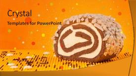  Presentation with sweet - Colorful slide set enhanced with tasteful - close up of sweet tasty backdrop and a  colored foreground