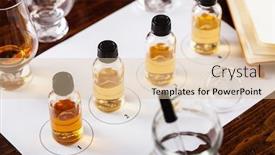  Presentation with whisky - Colorful presentation theme enhanced with tasting-bottles-and-glasses backdrop and a lemonade colored foreground