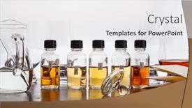  Presentation with brandy - PPT layouts featuring tasting-bottles-and-glasses background and a white colored foreground