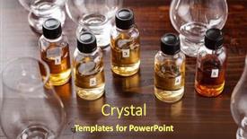  Presentation with whisky - Cool new PPT theme with tasting-bottles-and-glasses backdrop and a tawny brown colored foreground