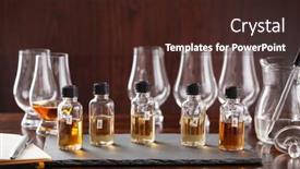  Presentation with brandy - Slide set enhanced with tasting-bottles-and-glasses background and a wine colored foreground