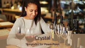  Presentation with wine tasting - Cool new PPT layouts with tasting different kinds of red backdrop and a coral colored foreground