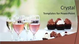  Presentation with chocolate wine - Cool new presentation with tasting of wine and chocolate backdrop and a mint green colored foreground