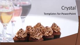  Presentation with chocolate wine - Amazing slide set having tasting of wine and chocolate backdrop and a light gray colored foreground