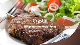  Presentation with lettuce - Slides with tasty and hearty meal background and a coral colored foreground