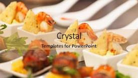  Presentation with appetizer - Audience pleasing PPT theme consisting of tasty appetizer backdrop and a yellow colored foreground