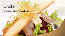  Presentation with appetizer - Cool new theme with tasty appetizer backdrop and a blonde colored foreground