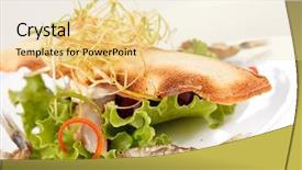  Presentation with appetizer - Slide deck featuring tasty appetizer background and a blonde colored foreground