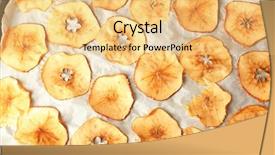 Presentation with baking - Colorful presentation theme enhanced with tasty apple chips on baking backdrop and a yellow colored foreground