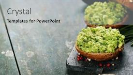  Presentation with avocado - Beautiful presentation featuring tasty-avocado-sandwiches-on-slate backdrop and a light gray colored foreground