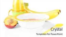  Presentation with baby bottle - PPT layouts having baby bottle isolated on white background and a white colored foreground