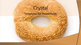  Presentation with sesame seed - Beautiful PPT theme featuring tasty bagel with sesame seed backdrop and a yellow colored foreground