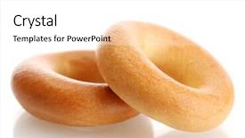  Presentation with brown sugar isolated on white - Audience pleasing presentation theme consisting of tasty bagels isolated on white backdrop and a white colored foreground