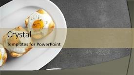  Presentation with play dough - Amazing PPT layouts having tasty baked eggs in dough backdrop and a  colored foreground