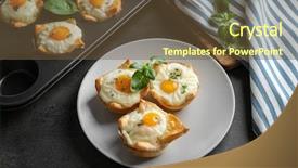  Presentation with dough - Amazing slide deck having tasty baked eggs in dough backdrop and a  colored foreground