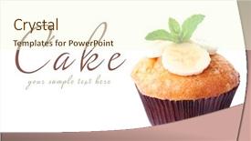  Presentation with muffin - PPT theme having tasty banana muffin isolated background and a cream colored foreground