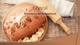  Presentation with nut - Theme enhanced with tasty-banana-nut-bread background and a lemonade colored foreground