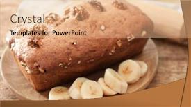  Presentation with nut - Beautiful PPT layouts featuring tasty-banana-nut-bread backdrop and a coral colored foreground