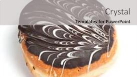  Presentation with brown sugar isolated on white - PPT theme with tasty-berliner-isolated-on-white background and a light gray colored foreground