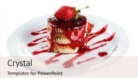  Presentation with biscuit - PPT layouts consisting of tasty biscuit cake with jam background and a  colored foreground