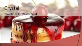  Presentation with biscuit - Colorful slide deck enhanced with tasty biscuit cake with jam and berries isolated on white backdrop and a cream colored foreground