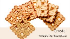  Presentation with biscuit - Cool new presentation theme with tasty-biscuit-isolated backdrop and a yellow colored foreground