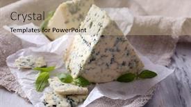  Presentation with blue cheese - Audience pleasing slide set consisting of tasty-blue-cheese-with-basil backdrop and a coral colored foreground