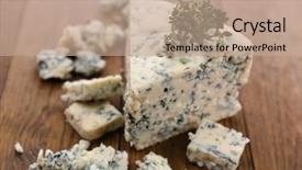  Presentation with blue cheese - Audience pleasing PPT theme consisting of tasty-blue-cheese-with-thyme backdrop and a coral colored foreground