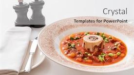  Presentation with bone marrow - Presentation theme consisting of tasty-bones-with-bone-marrow background and a white colored foreground