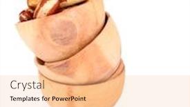  Presentation with nuts - PPT theme having tasty-brasil-nuts-isolated background and a coral colored foreground