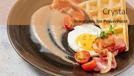  Presentation with waffles - Presentation having tasty-breakfast-with-belgian-waffles background and a yellow colored foreground