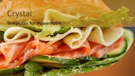  Presentation with burger - Presentation enhanced with tasty-burger-with-cheese and a gold colored foreground