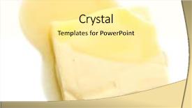  Presentation with butter - Beautiful slide set featuring tasty butter isolated on white backdrop and a blonde colored foreground