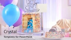  Presentation with baby shower - Slide deck consisting of tasty cake for baby shower background and a lemonade colored foreground