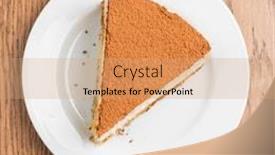  Presentation with white plate - Slide deck consisting of tasty-cake-on-the-white background and a coral colored foreground