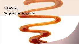  Presentation with soya sauce - Presentation theme featuring tasty caramel sauce on white background and a coral colored foreground