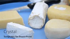  Presentation with red wine cheese - Slides consisting of tasty-cheese-and-red-wine background and a light blue colored foreground