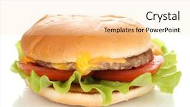  Presentation with brown sugar isolated on white - Slide deck enhanced with tasty cheeseburger isolated on white background and a lemonade colored foreground