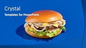  Presentation with cheddar - Slide set consisting of tasty-cheeseburger-with-onion-cheddar background and a dark gray colored foreground